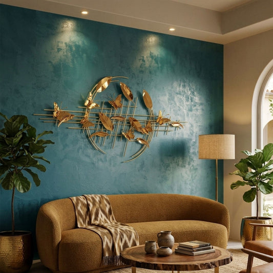 Metal Wall Art - Size 150X70 cm| Sparkle Butterfly