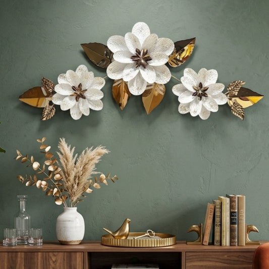 Metal Wall Art| Flower Gold Leaf