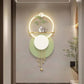 Metal Wall Art Sculpture Wall Hanging LED Light- Green Circle