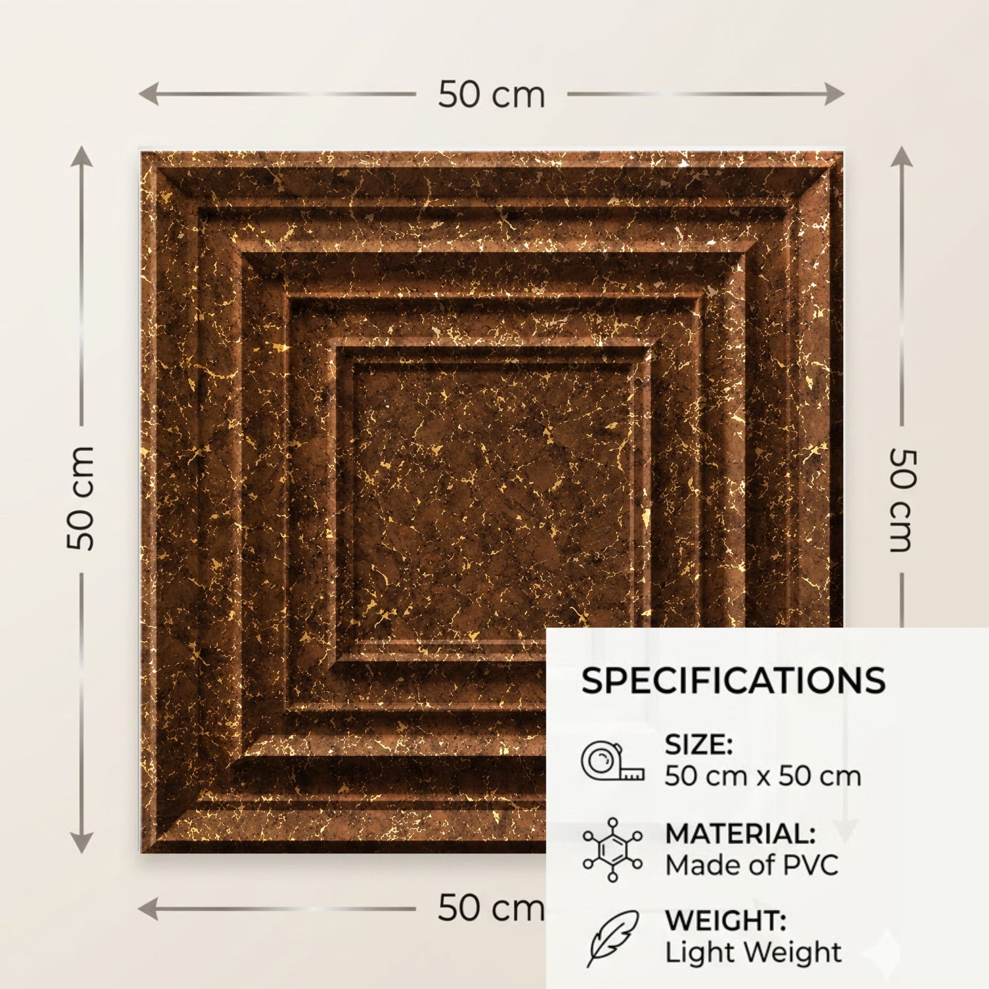 Metallic Bronze 3D Wall Panels Accent Design3