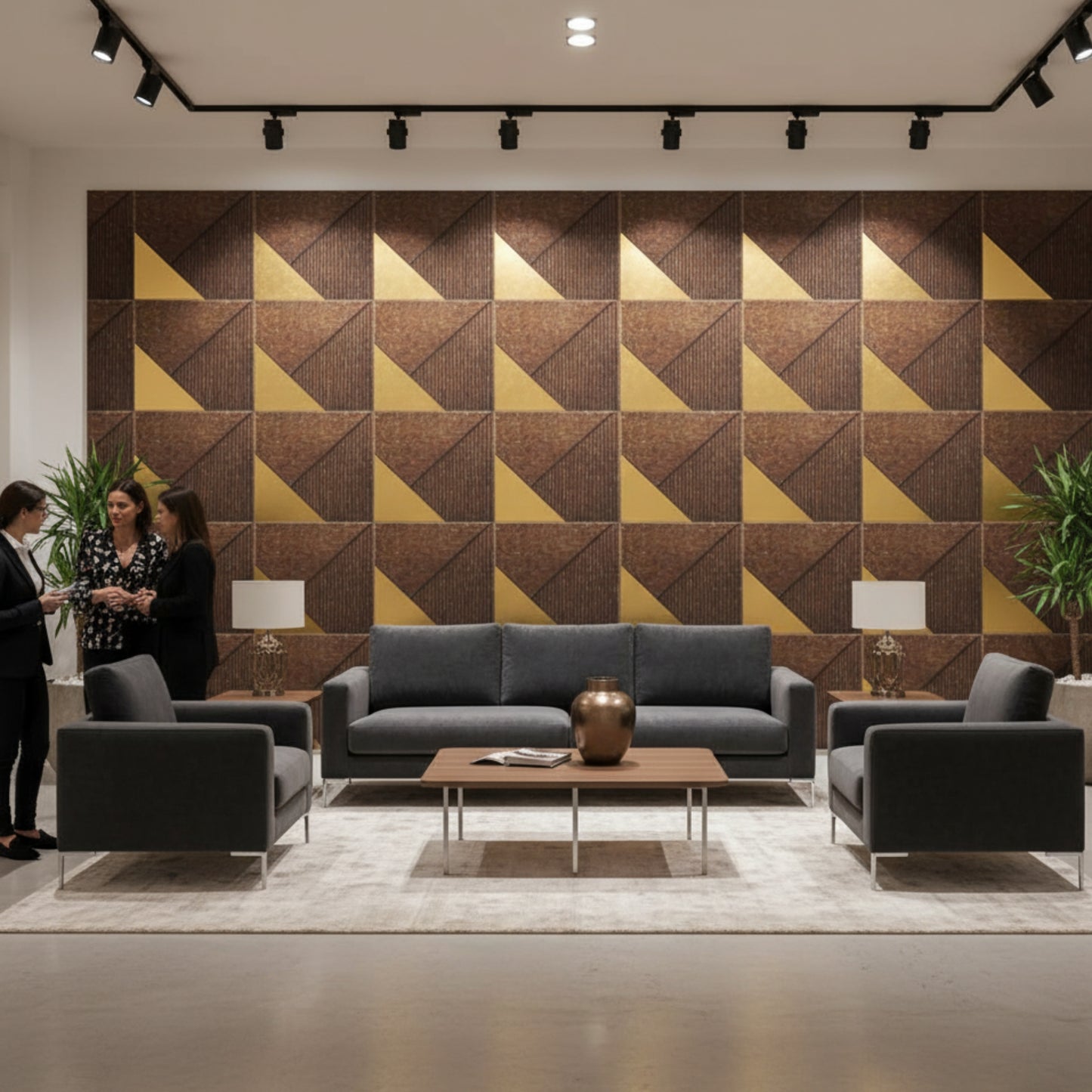 3D Wall Panels for Home Decor PVC Plaina Design 50X50 cm