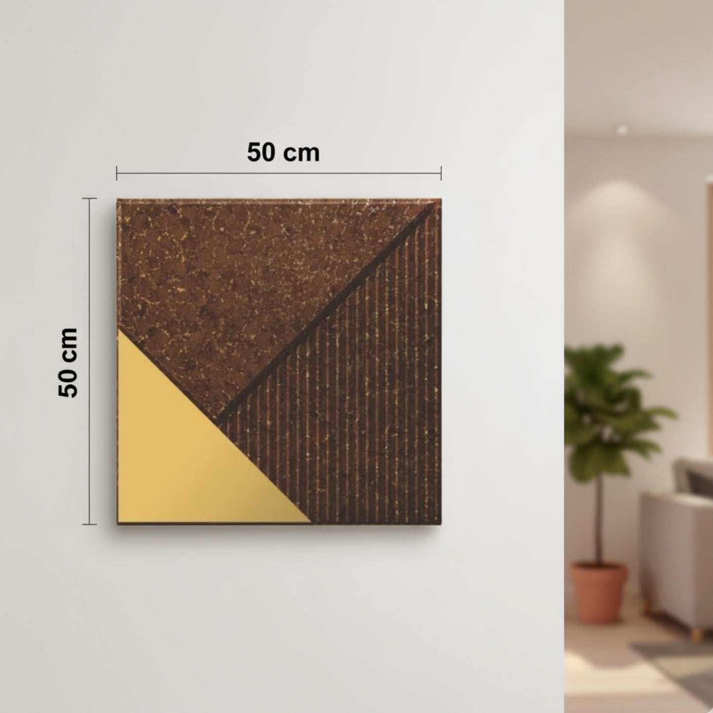3D Wall Panels for Home Decor PVC Plaina Design 50X50 cm