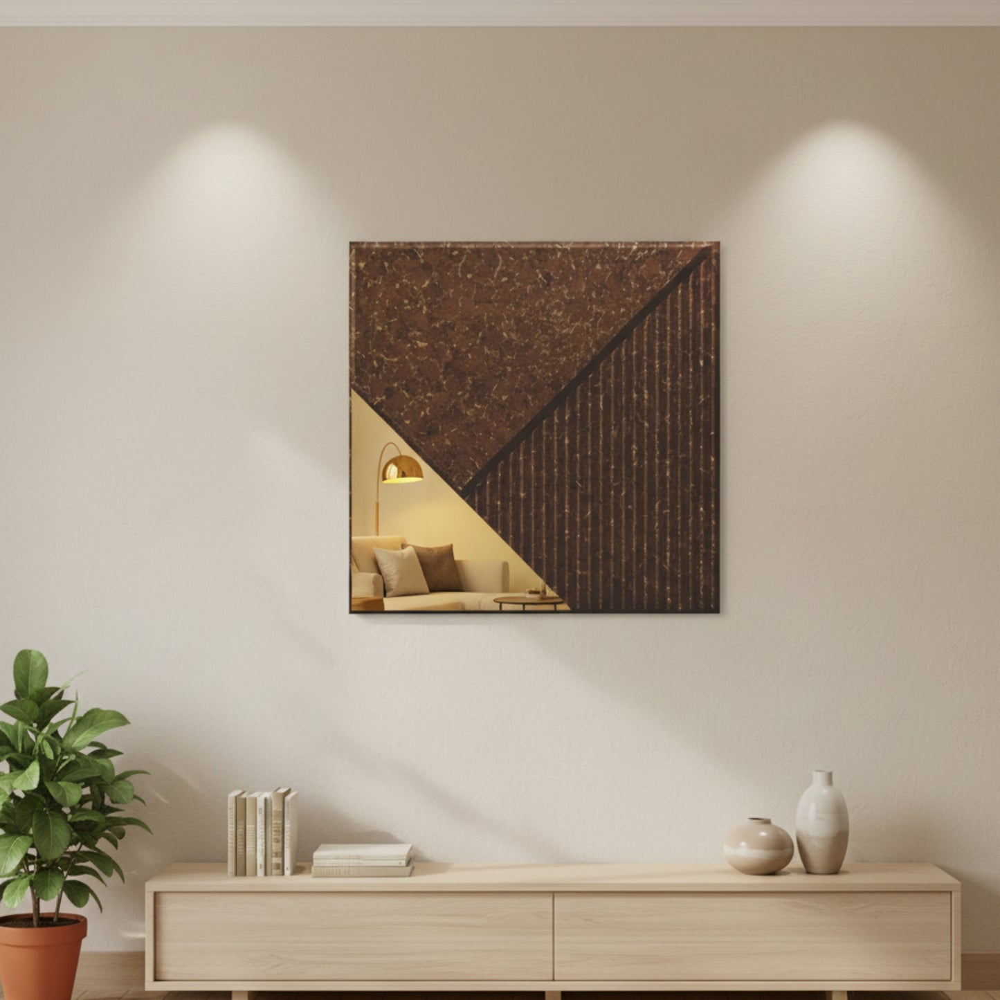3D Wall Panels for Home Decor PVC Plaina Design 50X50 cm