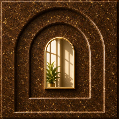 Metallic Bronze Gold Archi Design Acrylic 3D Wall Panel
