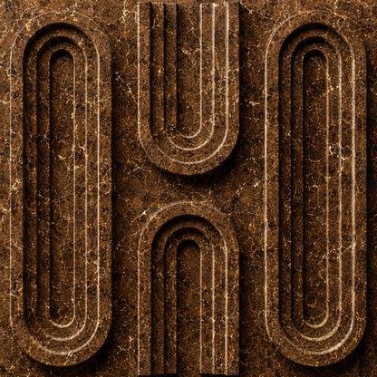 Metallic Bronze Loops Design 3D Wall Panel