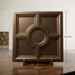 Metallic Coffee Regal Medallion Design 3D PVC Ceiling Panel Measurement View