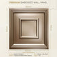 Metallic Coffee  Square Design 3D PVC Ceiling Panel Measurement View