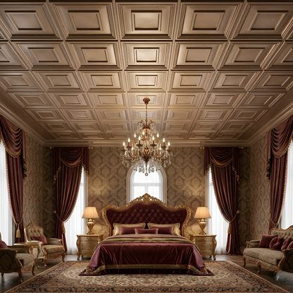 Metallic Coffee Square Design 3D ceiling Panel -2