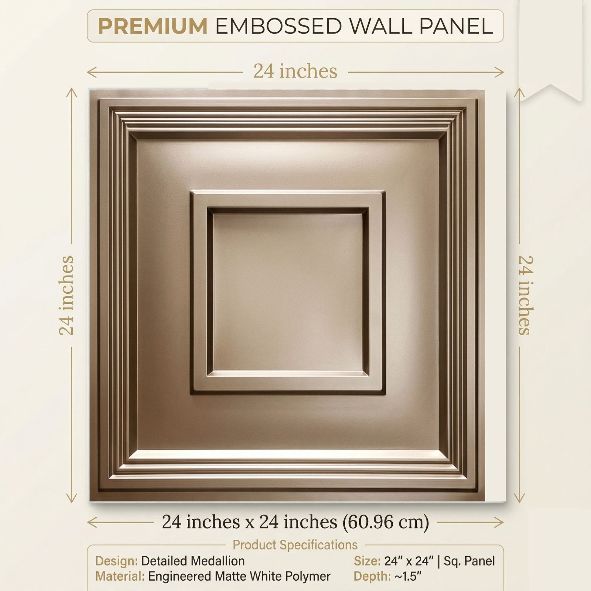 Metallic Coffee Square Design 3D ceiling Panel -4