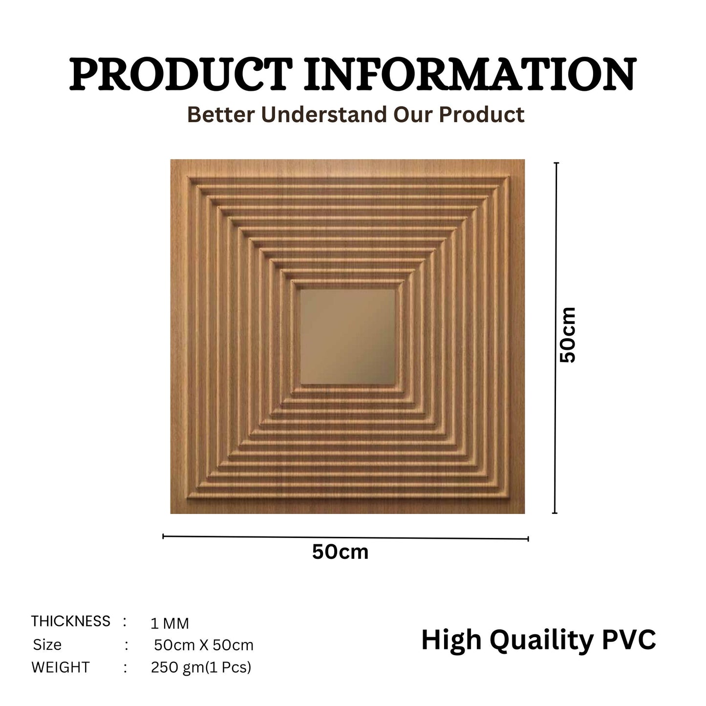 Metallic Wood - Copper Self Adhesive Panels Line Design