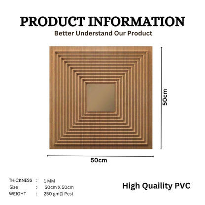 Metallic Wood - Copper Self Adhesive Panels Line Design