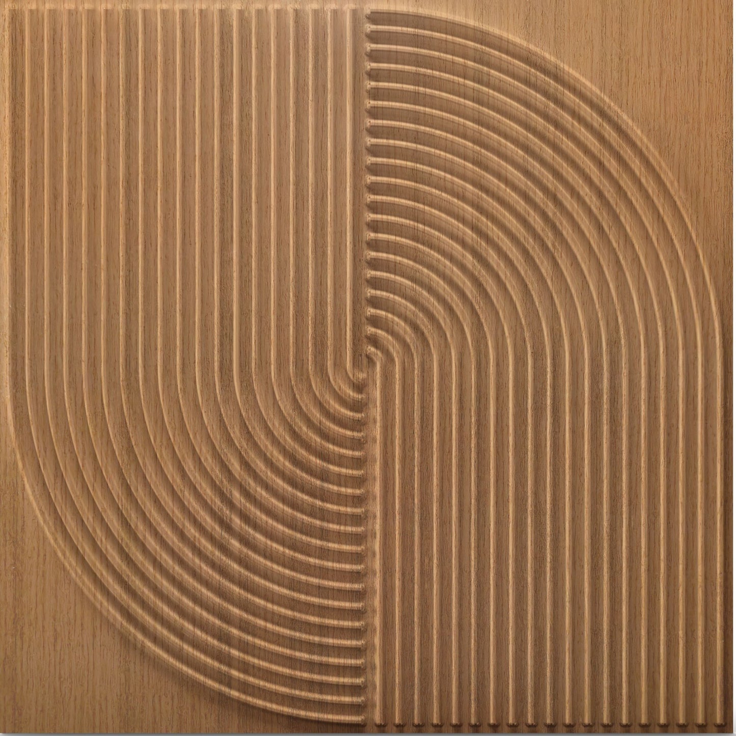 Metallic Wood Self Adhesive Panels Circle Design