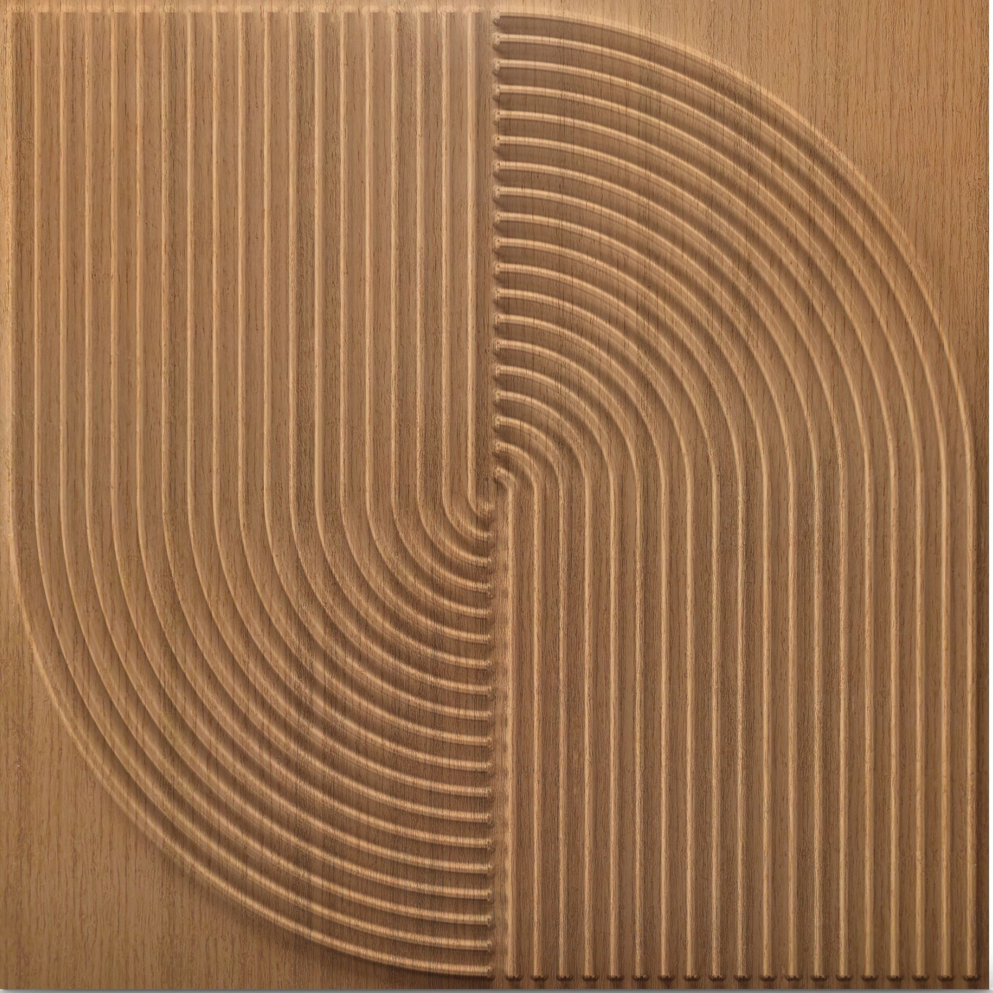 Metallic Wood Self Adhesive Panels Circle Design