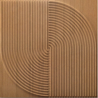 Metallic Wood Self Adhesive Panels Circle Design