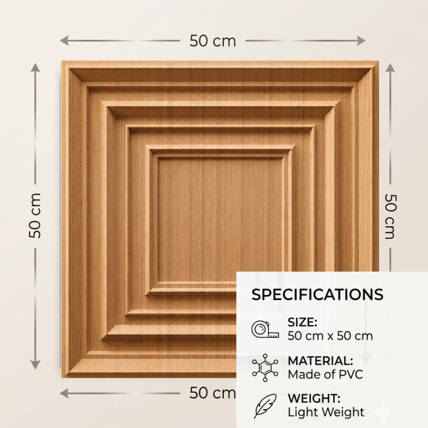 Metallic Wood 3D Wall Panels Accent Design3