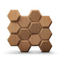 Metallic Wood 3D Wall Panels Hexagon Design-td038