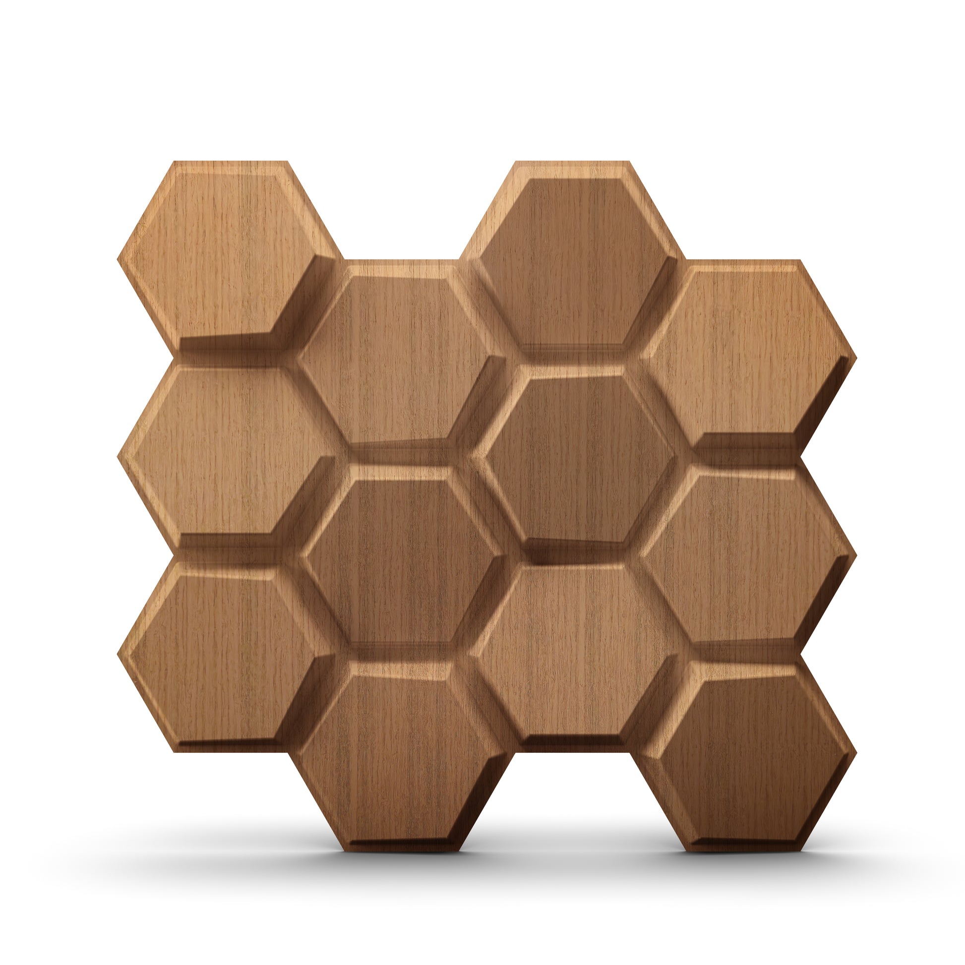 Metallic Wood 3D Wall Panels Hexagon Design-td038