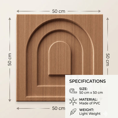 Metallic Wood Archi Design 3D Wall Panel-3