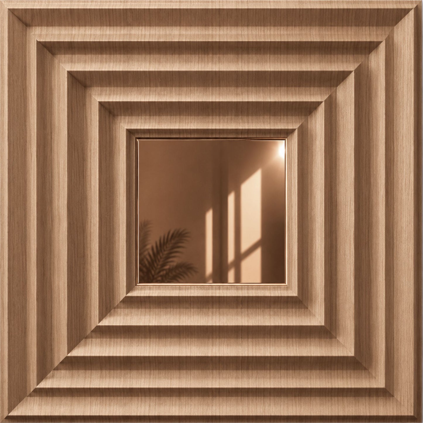 Metallic Wood Copper Accent Design Acrylic 3D Wall Panel