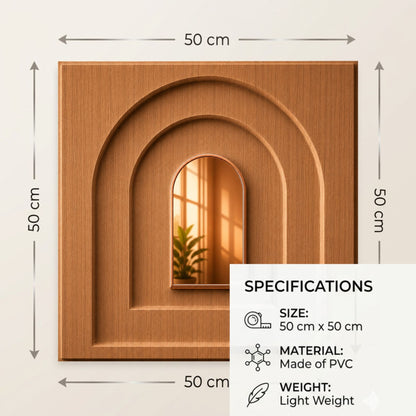 Metallic Wood Copper Archi Design Acrylic 3D Wall Panel-2