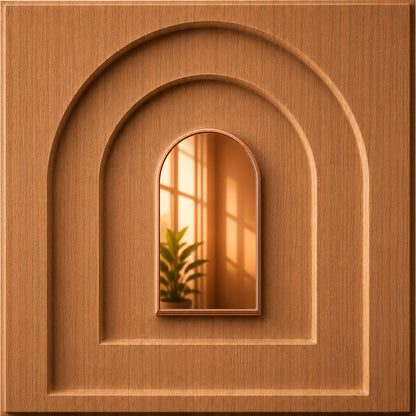 Metallic Wood Copper Archi Design Acrylic 3D Wall Panel