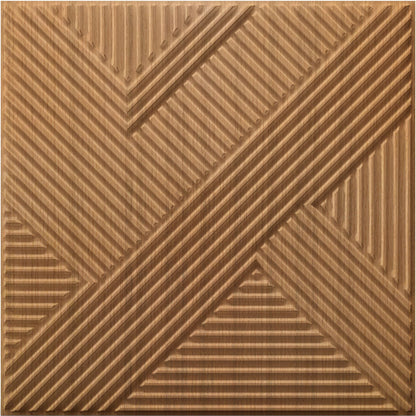 Metallic Wood Self Adhesive Panels Line Abstract Design