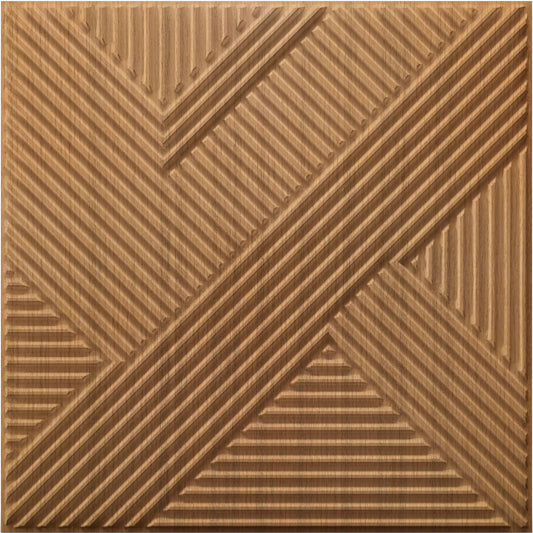 Metallic Wood Self Adhesive Panels Line Abstract Design