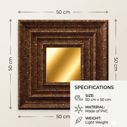 Mettalic Bronze Gold Accent Design Acrylic 3D Wall Panel-4