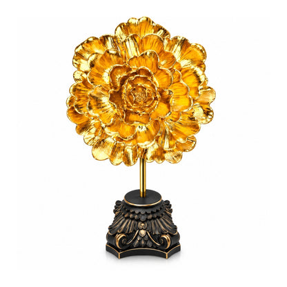 Abstract Modern Art Sculpture Showpiece for Home Decor - Golden Flower