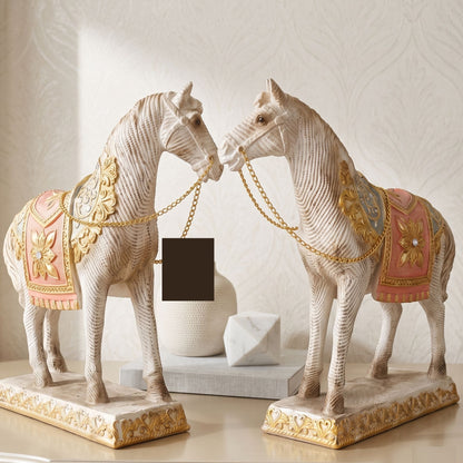 Abstract Modern Art Sculpture Showpiece for Home Decor - Red Horse