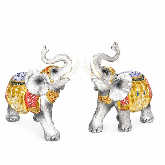 Abstract Modern Art Sculpture Showpiece for Home Decor - Two Elephant