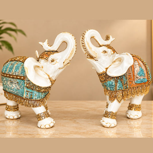 Abstract Modern Art Sculpture Showpiece for Home Decor - Blue Elephant