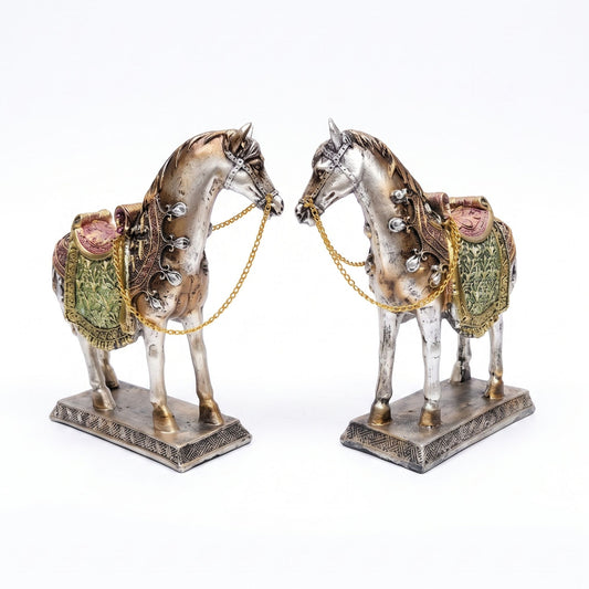 Abstract Modern Art Sculpture Showpiece for Home Decor - Silver Horse