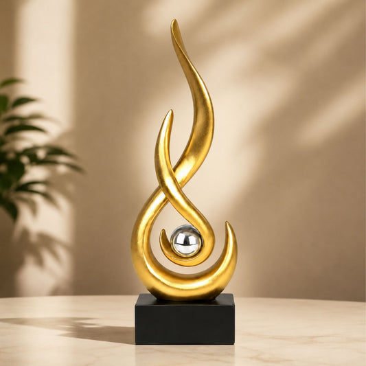 Abstract Modern Art Sculpture Showpiece for Home Decor - Fire Ball Art