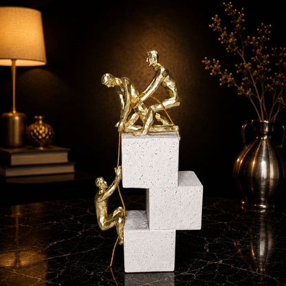 Abstract Modern Art Sculpture Showpiece for Home Decor - Three Man