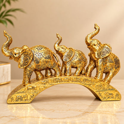 Abstract Modern Art Sculpture Showpiece for Home Decor - Elephant on Pool