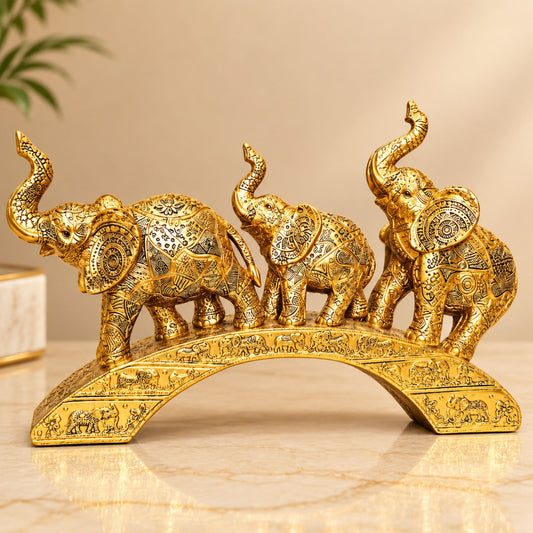 Abstract Modern Art Sculpture Showpiece for Home Decor - Elephant on Pool
