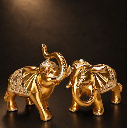 Abstract Modern Art Sculpture Showpiece for Home Decor - Metallic Elephant