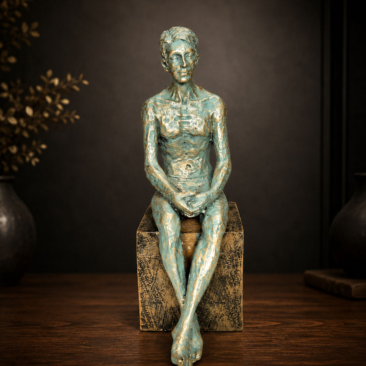 Abstract Modern Art Sculpture Showpiece for Home Decor - Tarnish Man