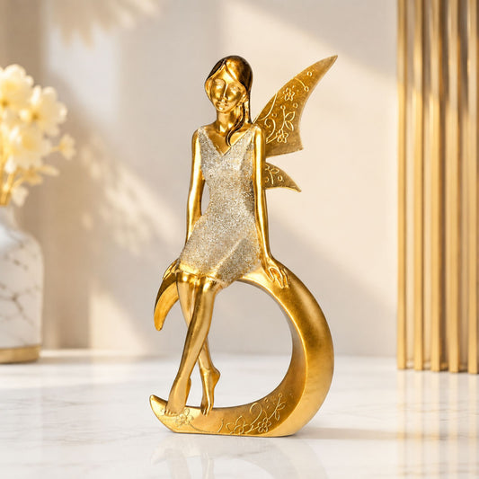 Abstract Modern Art Sculpture Showpiece for Home Decor - Twinkle sitting Fairy