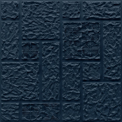Navy Blue Self Adhesive Wall Panels Abstract Design