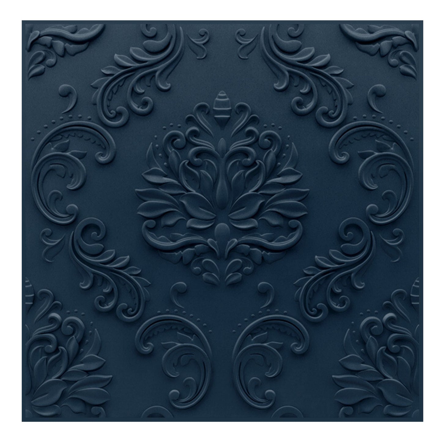 Navy Blue Self Adhesive Panels Damask Design
