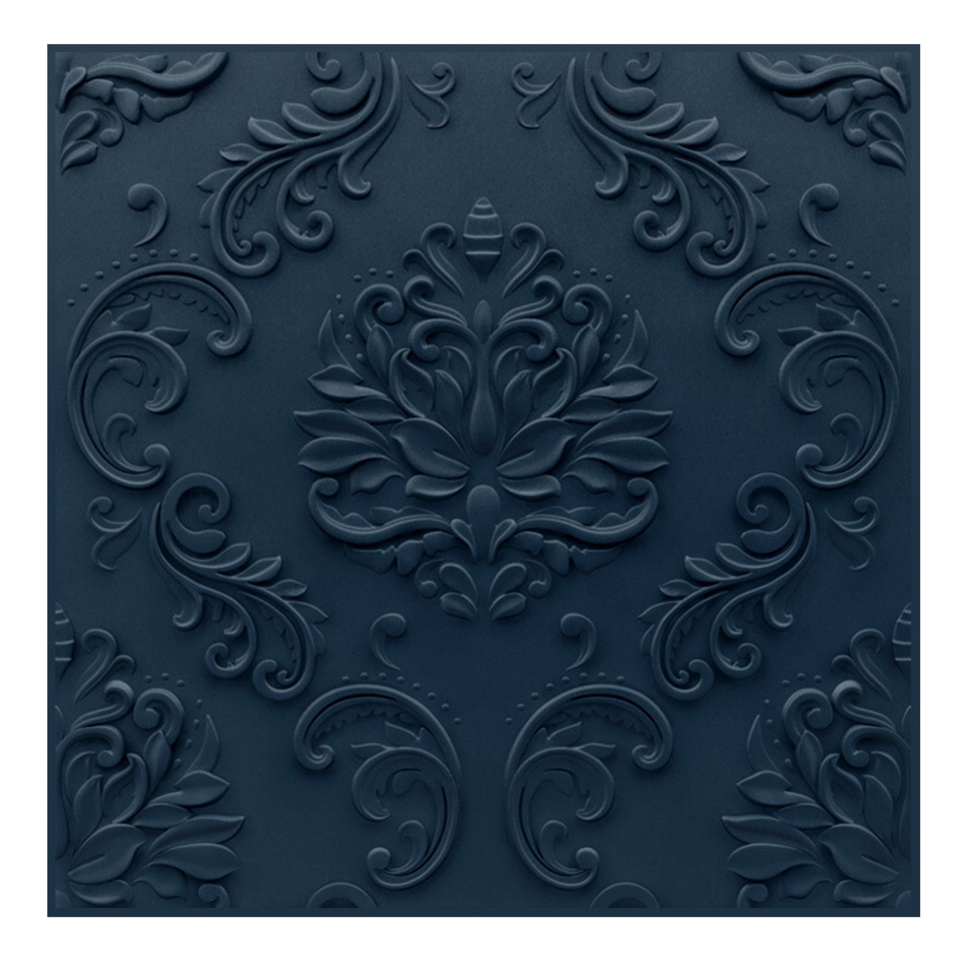Navy Blue Self Adhesive Panels Damask Design
