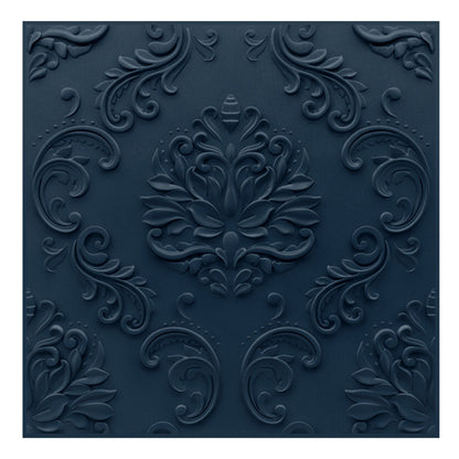 Navy Blue Self Adhesive Panels Damask Design
