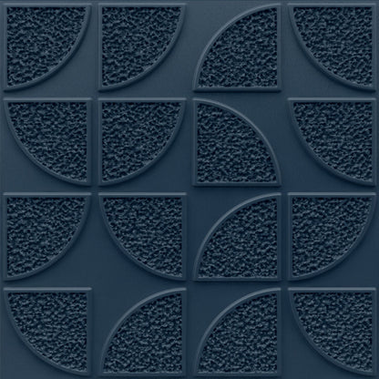 Navy Blue Self Adhesive Panels Quarter Circle Design