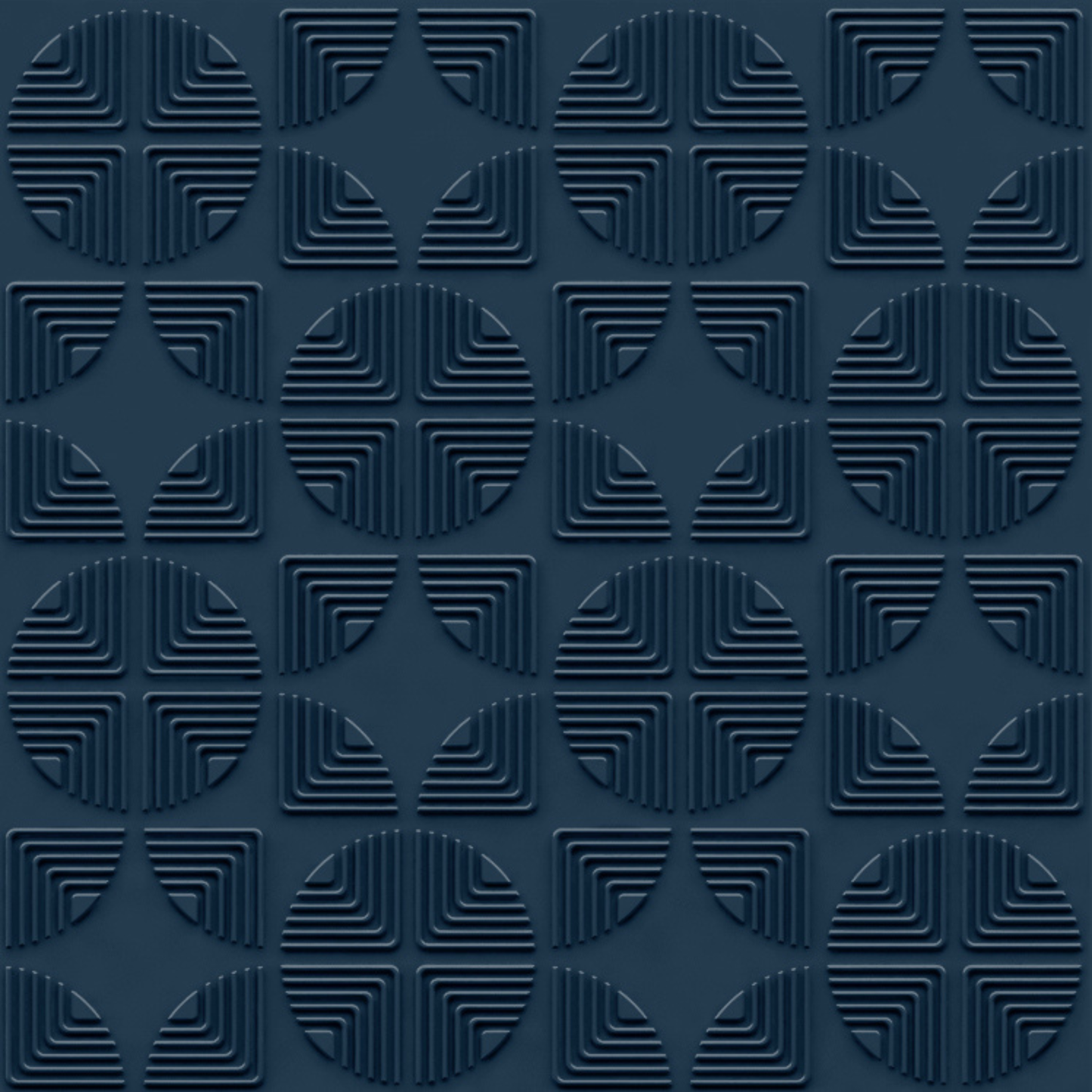 Navy Blue Self Adhesive Panels Quarter Circle Design
