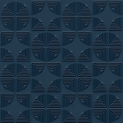 Navy Blue Self Adhesive Panels Quarter Circle Design
