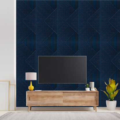 Navy Blue Self Adhesive Panels Stripe Design