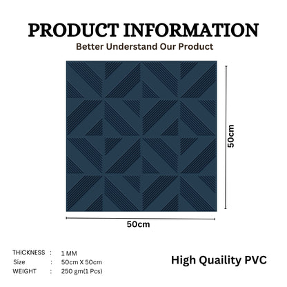 Navy Blue Self Adhesive Panels triangle Design