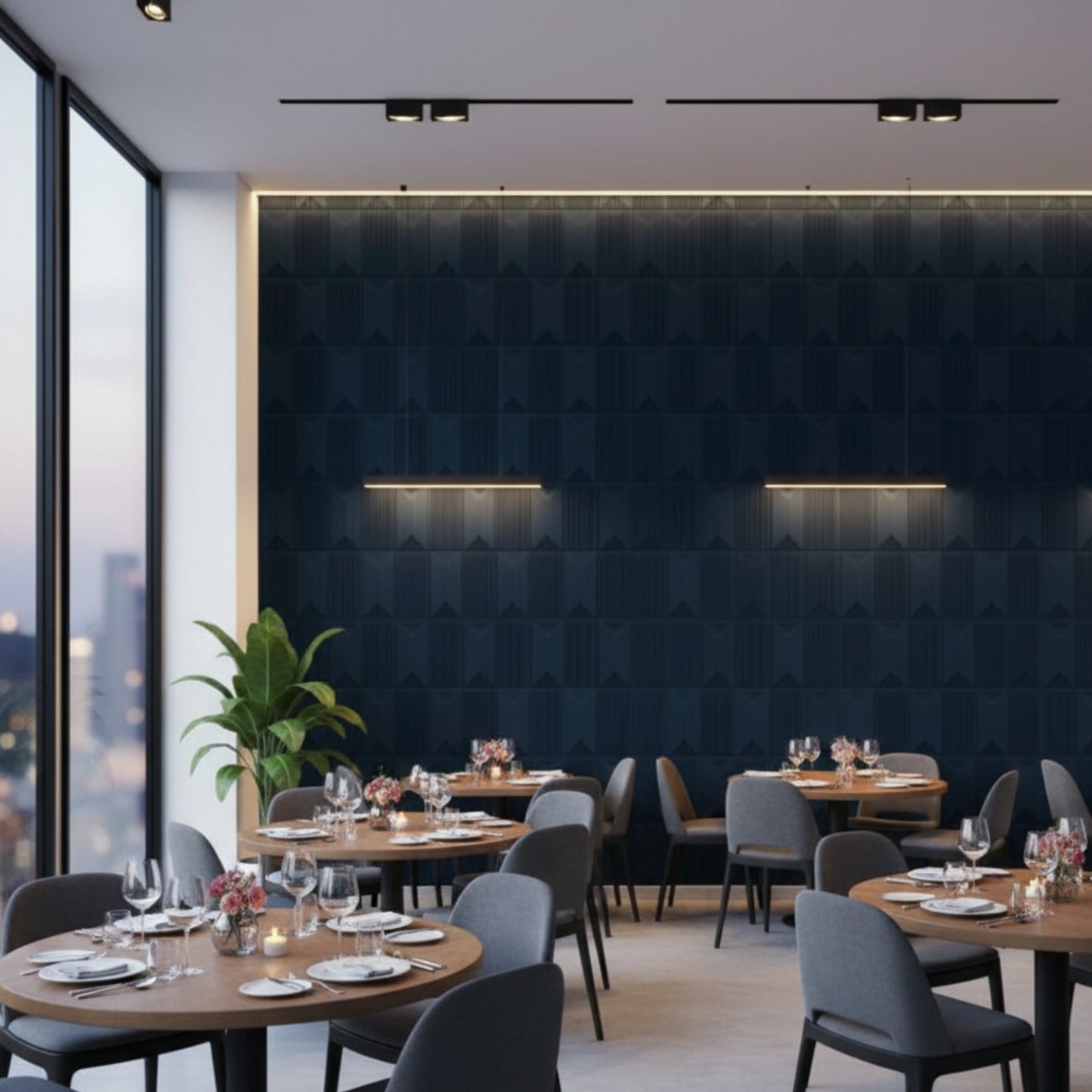Navy Blue 3D Wall Panels Artisan Design